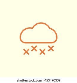 snow icon. weather line icon