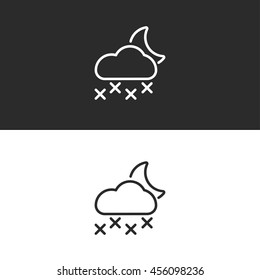 snow icon. weather line icon