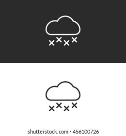 snow icon. weather line icon