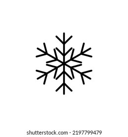 Icono de nieve para web y aplicación móvil. símbolo y signo de copo de nieve