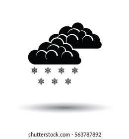 Snow icon. White background with shadow design. Vector illustration.