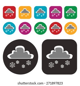 Snow icon. Winter