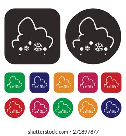 Snow icon. Winter