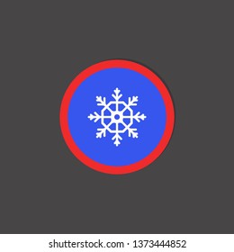 snow icon. winter sign