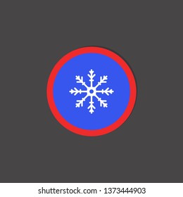 snow icon. winter sign