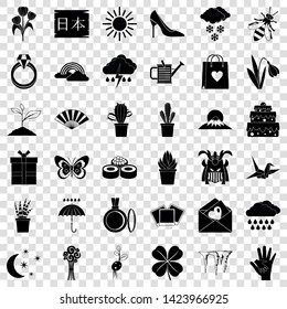 Snow icons set. Simple style of 36 snow vector icons for web for any design