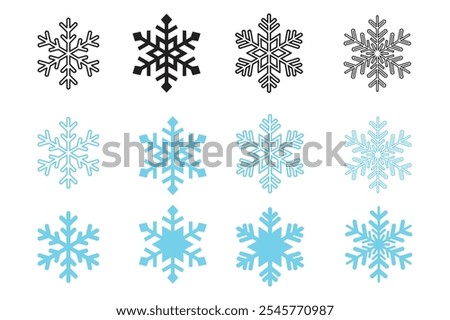 Snow Icons. Snowflakes Vector design. Winter Icons. Snow or Snowflake symbol. Snow. Snowflakes