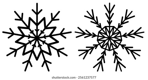 Snow Icons. Snowflakes Vector Icons. Winter Icons. Snow or Snowflake symbol. Snow. Snowflakes