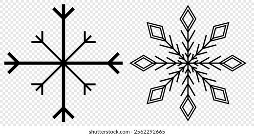 Snow Icons. Snowflakes Vector Icons. Winter Icons. Snow or Snowflake symbol. Snow. Snowflakes