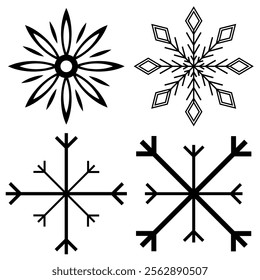 Snow Icons. Snowflakes Vector Icons. Winter Icons. Snow or Snowflake symbol. Snow. Snowflakes