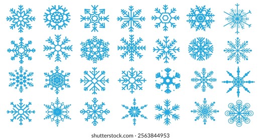 Snow Icons. Snowflakes Vector Icons. Winter Icons. Snow or Snowflake symbol. Snow. Snowflakes