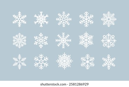Snow Icons. Snowflakes Vector Icons. Winter Icons. Snow or Snowflake symbol. Snow. Snowflakes