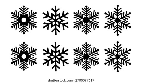 Snow Icons. Snowflakes Vector Icons. Winter Icons. Snow or Snowflake symbol. Snow. Snowflakes