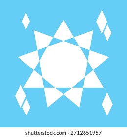 Schneesymbole, Schneeflocken, Vektorsymbole, Wintersymbole, Schnee- oder Schneeflocken-Symbol, Schnee, Schneeflocken