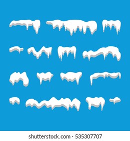 Snow, icons. Vector illustration