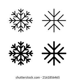 Schneebilder-Vektorgrafik. Schneeflocken-Zeichen und -Symbol