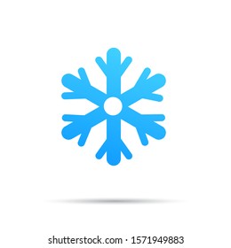 snow illustration on white background, blue ice vector design.