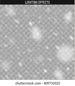 Snow isolated effect realistic. Natural effects with snowflakes. Winter snowstorm. 