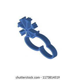 Snow isometric left top view 3D icon