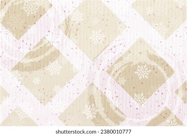 Snow Japanese Pattern Nengajo Background