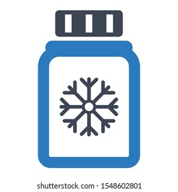 Snow  in a jar icon vector illustration 