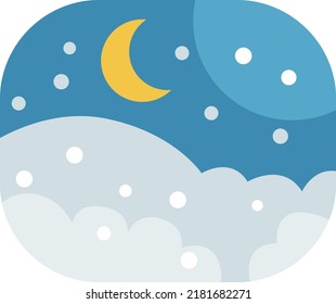 Snow landscape, illustration, vector on a white background.