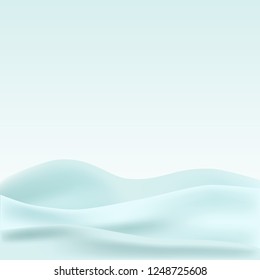 Snow landscape on gradient background