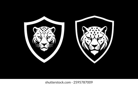 Snow Leopard angry in shield