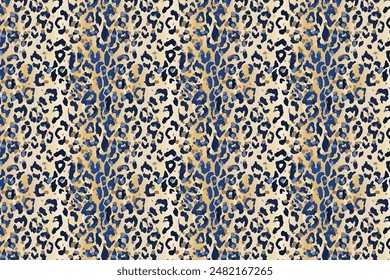 Snow Leopard black gray beige seamless background.  animal fur skin texture.