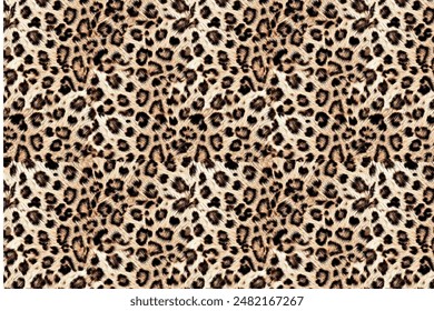 Schnee Leopard schwarz grau beige nahtloser Hintergrund. Tierfell Hautstruktur.