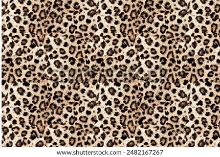 Snow Leopard black gray beige seamless background.  animal fur skin texture.