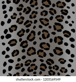 Snow leopard fur imitation. Vector seamless pattern. Wild animal print.