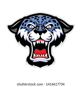 Snow Leopard Head Mascot Illustration