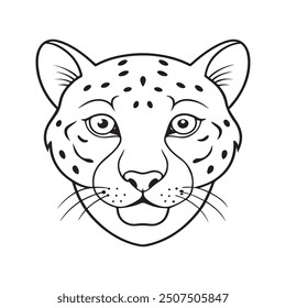 Cabeza de leopardo de las nieves con Vector