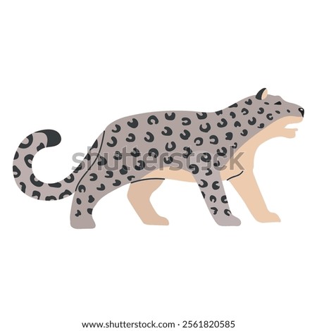 Snow leopard icon clipart avatar logotype concepte isolated illustration