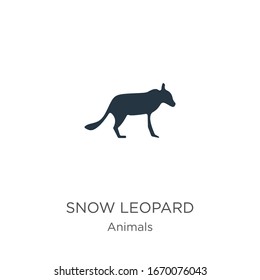 Snow leopard icon vector. Trendy flat snow leopard icon from animals collection isolated on white background. Vector illustration can be used for web and mobile graphic design, logo, eps10