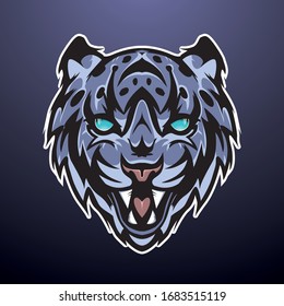 Snow Leopard Mascot Color Logo Vector Illustration