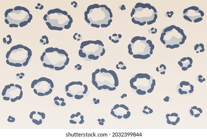 Snow leopard ounce irbis print texture. Vector illustration background. Can be used for wallpaper, wrapping, web page background, greeting card template 