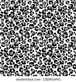 Snow Leopard Print Seamless Pattern - Wild animal print pattern design
