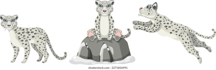 Vektorgrafik von Snow Leopard