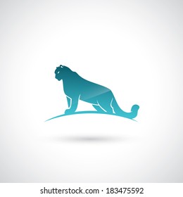 Snow leopard - vector illustration