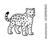 snow leopard vector realistic line icon on white background
Vector line icon animal, wildlife
