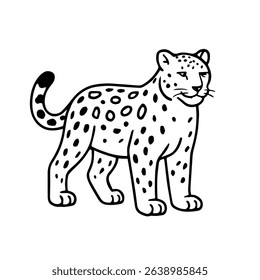snow leopard vector realistic line icon on white background
Vector line icon animal, wildlife