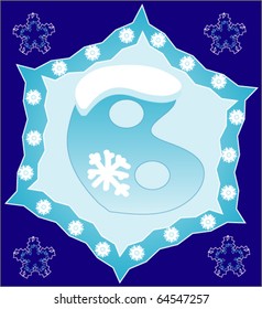 Snow letter B