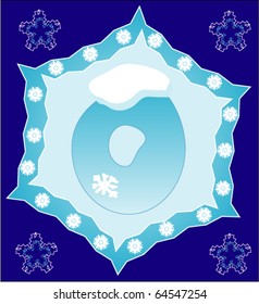 Snow letter O