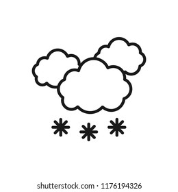 Snow line icon, outline vector sign, linear style pictogram isolated on white. Symbol, logo illustration. Editable stroke