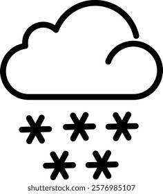 Snow line icon single high quality
