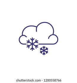 Snow line icon. Weather, nature, environment. Weather concept. Vector illustration can be used for topics like environment, ecology, weather forecast.