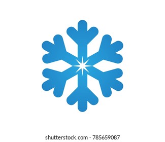 Snow logo design template