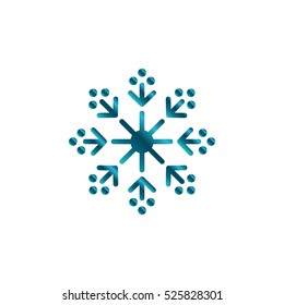 Snow Logo Design Template Element